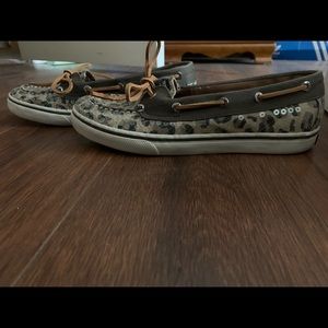 Sperry Leopard Sequin Bahama Skimmer (Sz 5 / 7)
